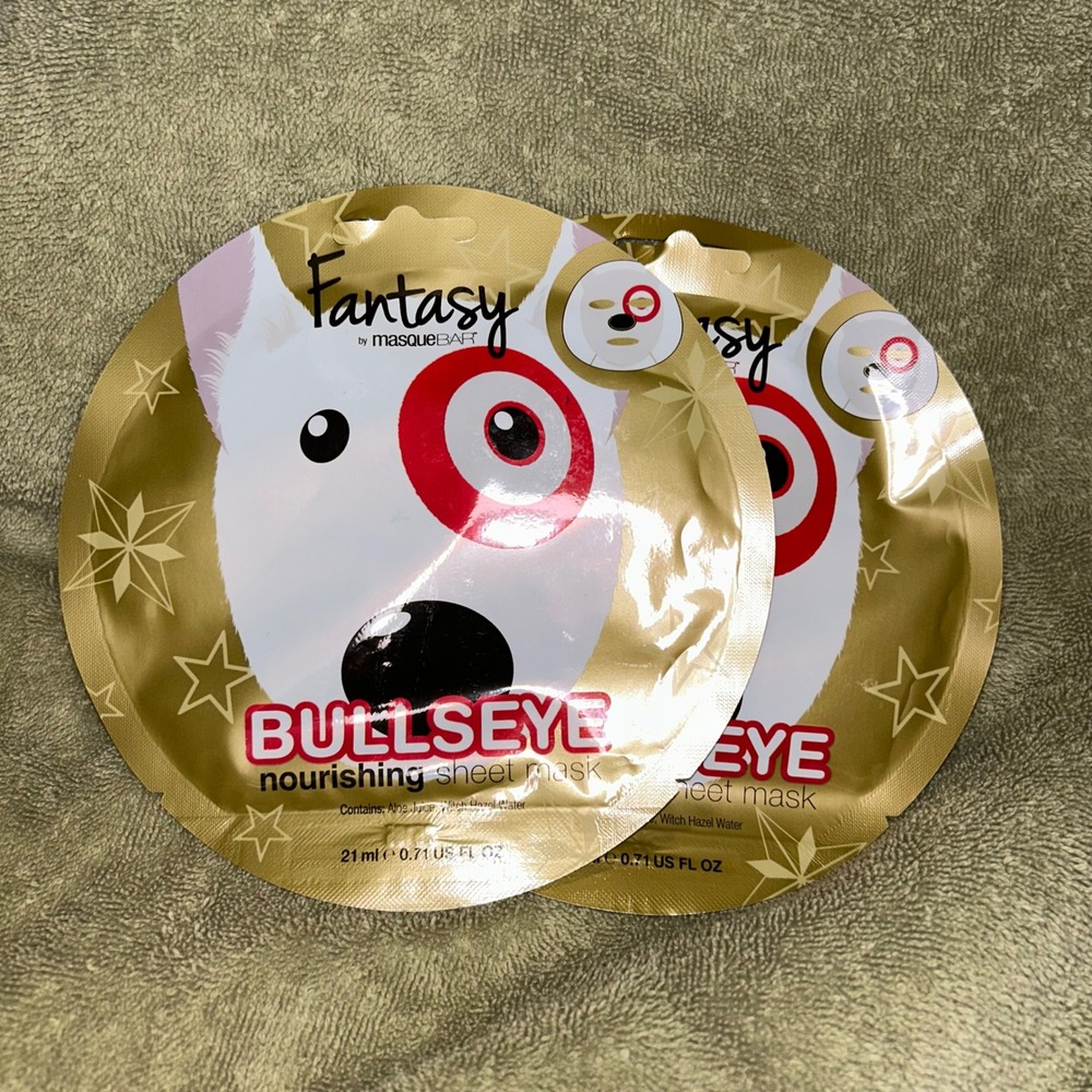 Masque Bar Fantasy Bullseye Nourishing Sheet Mask Set of 2 Target Mascot Dog‎
